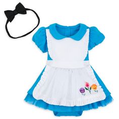 Alice Costume Bodysuit for Baby – Alice in Wonderland | Disney Store Alice Costume, Disney Baby Clothes, Baby Kostüm, Bodysuit Costume, Baby Costume, Diy Kostüm, Costume Collection, Theme Halloween, Disney Costumes