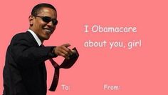 a man in a suit and tie with the words i obama care about you, girl