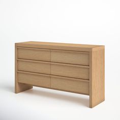 a wooden dresser with four drawers on one side