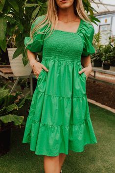 Green Dresses for Summer Festival Outfits | PINK DESERT – Pink Desert Festival Outfits Pink, Green Spring Outfits, Summer Festival Outfits, Alyssa Johnson, Sunday Dresses, Designer Dresses Elegant, Desert Pink, Skirt Tiered, Summer Festival Outfit