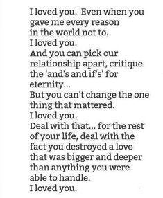 a poem written in black and white with the words i love you