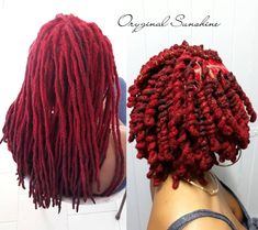 Loc Curls Styles, Barrel Locs, Colorful Dreads, Loc Curls, Curls Styles, Dreadlock Ideas, Girl Locs, Locs Color, Loc Colors