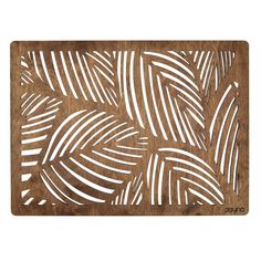 a wooden cutting board with an intricate design on the front and back of it's surface