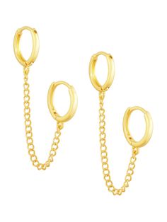 PRICES MAY VARY. DOUBLE HOLE CHAIN PIERCING HOOP EARRINGS: The double hole chain earrings are eye-catching, unique, and stylish, adding an edgy touch to any outfit. They are versatile enough to be worn for any occasion, whether it's a night out with friends or a casual day at the office SIZE AND LENGTH: Hoop measures 0.47 inches in diameter. Chain length is 1.97 inches MATERIAL: Meticulously crafted from high-quality copper PERFECT TRENDY MINIMALIST GRUNGE EARRINGS FOR WOMEN: Perfect Earrings Gi Minimalist Grunge, Chain Piercing, Double Piercing Earrings, Grunge Earrings, Double Earrings, Double Piercing, Earrings Chain, Earrings Double, Piercing Earrings