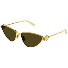 Experience The Allure Of Bottega Veneta's Bv1186s-002 Gold Brown Sunglasses, Where Timeless Elegance Meets Contemporary Design. Perfect For Fashion Connoisseurs, These Sunglasses Offer Both Luxury And Practicality, Ensuring You Stand Out With Grace. Shop Now For A Distinguished Look. Brown And Gold Sunglasses, Bottega Veneta Accessories, Gold Sunglasses Women, Bottega Veneta Jewelry, Luxury Sunglasses Women, Fancy Glasses, Luxurious Accessories, Italian Sunglasses