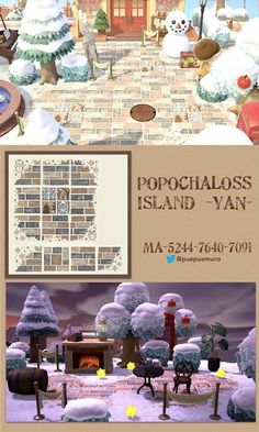 an image of a christmas scene in the game poopchalloss island - van