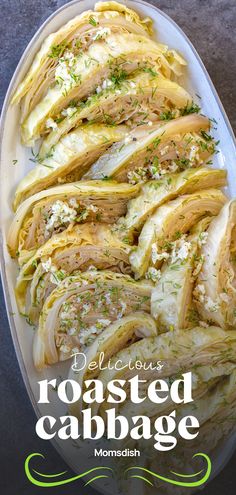 an image of roasted cabbage on a platter