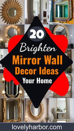 20 Mirror Wall Decor Ideas To Brighten Your Home Modern Mirror Wall Decor, Mirror Words