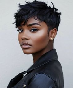 51 Stunning Short Haircuts For Black Women: Embrace Your Natural Beauty Hair Cuts Black Women, Short Hair Cuts Black Women, Skin Recipes, Tapered Afro, Straighten Hair, Short Twists