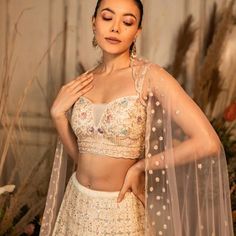 Chameeandpalak (@chameeandpalak) • Instagram photos and videos Ivory Lehenga, Pink Dupatta, Resham Embroidery, Ivory Silk