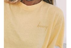 Yellow honey t shirt Pacsun Outfits, Honey Shirt, John Galt, Yellow T Shirt, Brandy Melville, Yellow Fashion, Mellow Yellow, Pacsun, Shirt Outfit