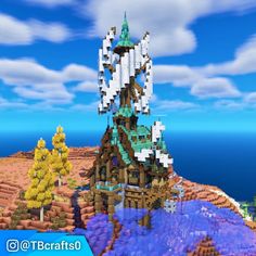 Minecraft Steampunk Windmill, Steampunk Windmill, Windmill Minecraft, Server Ideas, Build Minecraft, Minecraft Steampunk, Case Minecraft, Windmill House, Minecraft Decoration