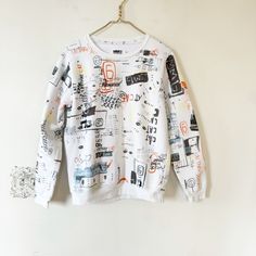 Maison Martin Margiela Urban Art Graffiti Graphic Sweatshirt Medium Length 26” Pit 21.5” Euc! Mixed Media Clothing, Urban Art Graffiti, Graffiti Graphic, Art Graffiti, Martin Margiela, Urban Art, Medium Length, Martini, Sweatshirts Women