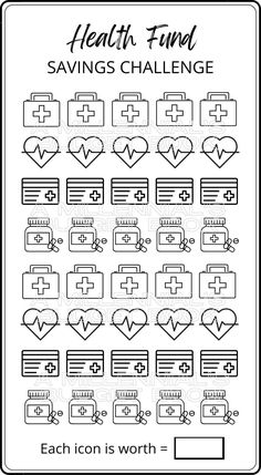 the health fund savings challenge is shown in black and white