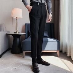 Season:Spring   Fall; Fabric:Polyester; Gender:Men's; Style:Elegant,Vintage; Elasticity:Micro-elastic; Occasion:Office,Business,Casual,Daily; Fit Type:Regular Fit; Function:Comfort; Waistline:High Waist; Pattern:Plain; Design:High Rise,Pocket; Pants Type:Gurkha Pants,Suit Pants,Pleated Pants,Trousers,Dress Pants; Fly Type:Button; Front page:FF; Listing Date:12/20/2022; Hips:; Length:; Waist: Formal Pants Women, Men's British Style, Formal Pants, Men Formal, Mens Dress Pants, Business Formal, Mens Luxury, Suit Pants, Vintage Elegant