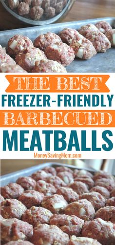 the best freezer - friendly barbecued meatballs are made with only three ingredients