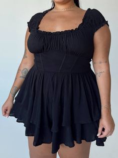 Tahiti Romper Black Curve The Love Galore Romper, Spring Rompers, Black Curves, Pink Formal Dresses, Romper Black, Beaded Prom Dress, Casual Rompers, Romper Outfit, Dreamy Dress