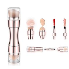 PRICES MAY VARY. Mini 4 in 1 Travel Size Makeup Brushes Set Purse Necessities, Travel Size Makeup Brushes, Mat Makeup, Travel Size Makeup, Makeup Christmas, Travel Makeup Brushes, Face Foundation, Eyebrow Liner, Blending Eyeshadow