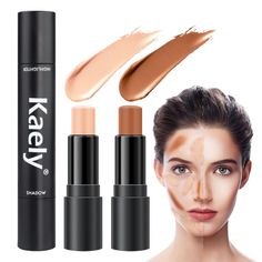 PRICES MAY VARY. 💝【2 in 1 Cream Contour Stick Makeup】 -Countour highlight stick has a silky, lightweight, buttery smooth formula that blends seamlessly onto your skin! Cream Bronzer Stick - Incredibly creamy and soft texture combines the features of a powder and butter bronzer; that smooth skin texture brightens skin tone and delivers a gorgeous bronze finish.The makeup contour and makeup highlighter create the illusion of a sculpted, defined face in no time. 💝【Brightens & Shades】4 Colors Stic Defined Face, Cream Contour Stick, Cream Contour Palette, Bronzer Stick, Highlight Stick, Stick Makeup, Makeup Contour, Butter Bronzer, Cream Bronzer