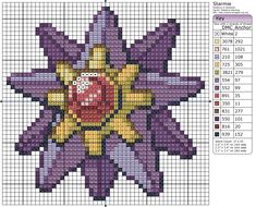 a cross stitch pattern with an image of a flower in the center and numbers on it