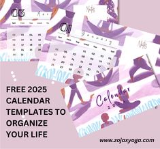 Monthly Planner Printables Free: Organize Your Life Yoga Calendar, Printables Free, Organization Printables, Planner Printables Free, Planner Printables, Organize Your Life