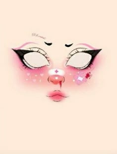 Boceto Makeup Egirl, Mackup Ideas, Makeup Looks Drawing, Makeup Ideas Drawing, Pastel Goth Makeup, Makeup Charts, Anime Eye Makeup, Punk Makeup