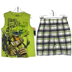 Graphic Classic 2-Piece Matching Tank Top And Shorts Featuring The Teenage Mutant Ninja Turtles. Brand New With Tags! Official Product. We Are A Smoke-Free And Pet-Free Home. Bns Casual Green School Sets, Green Cotton School Sets, Casual Green Sets For School, Paw Patrol Outfit, Teenage Mutant Ninja Turtles Shirt, Dark Blue Sweatshirt, Ninja Turtle Shirt, Nickelodeon Girls, Dinosaur Outfit