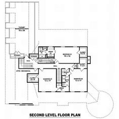 the second level floor plan for this house