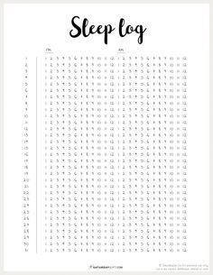 a printable sleep log with the words sleep fog written in black and white on it