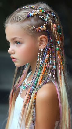 Half-Up Boho Braided Treble Clef 🎵 Star Hairstyles For Kids, Rock Star Hairstyles, Rock Star Hair, Saffron Spice, Hear Style, Rainbow Braids, Fairy Photoshoot, Wild Hair