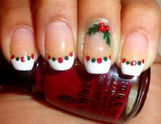 Christmas Nails Holly, December Nails, Red Christmas Nails, Festive Nail Art, Ribbon Candy, Christmas Nails Easy, Cute Christmas Nails, Christmas Nail Art Designs, Holiday Nail Art