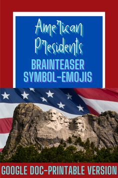 an american presidents poster with the text, google doc - printable version