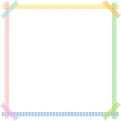 a colorful square frame with arrows on the sides and an arrow at the bottom, in pastel colors