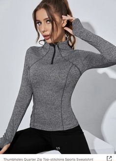 Long Sleeve Shirt Outfits, Athletic Long Sleeve, Sports Sweatshirt, Fleece Jacket Womens, Sports Sweatshirts, Women Sports, Workout Outfit, Womens Fleece, Long Sleeves Jacket