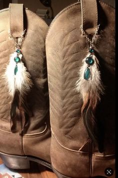 Boot Decor, Mode Country, Foot Chain, Cowgirl Bling, Rooster Feathers