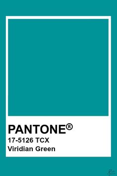 pantone's teal green color is shown