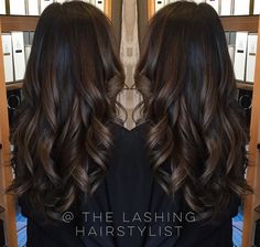 Milk Brown Balayage, Neutral Brunette Balayage, Black Hair Balayage Chestnut, Espresso Balayage On Black Hair, Deep Chocolate Brown Hair Baylage, Dark Brown Almost Black Hair Color, Black Hair Mocha Balayage, Hair Color Highlights And Lowlights, Fall Haircuts