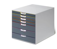 a file cabinet with five drawers on each side