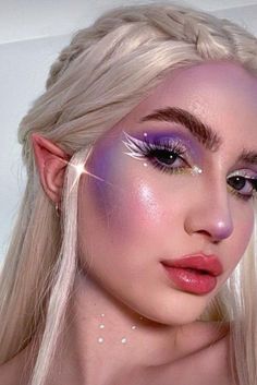 Vidia Fairy Makeup, Dramatic Fairy Makeup, Fairy Goddess Makeup, Fee Make Up, Fantasy Makeup Goddesses, Whimsical Makeup Fairies, Elfen Make Up, Fae Aesthetic Makeup, Fairy Make Up Ideas