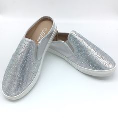 Rhinestone Sparkle Mule Style Slip On Sneaker (Womens)-Lola Monroe Boutique Mule Tennis Shoes, Tennis Shoes, Mule, Slip On Sneaker, Tennis, Slippers, Sparkle, Slip On, Sneakers