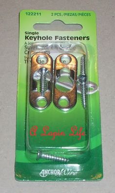 two keys are in the package for each other to be used as part of a keyhole fasteners