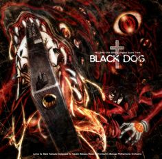 the cover art for black dog's album, which features an image of a demonic demon