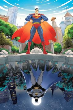 the cover to batman's new animated movie, superman returns from earth - one