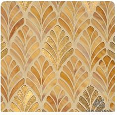 an art deco wallpaper with gold leaf designs