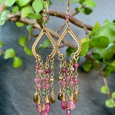 Handcrafted Gold-filled Earrings With Amethyst, Ethiopian Opals, Purple Garnet, and Ruby Beads - Etsy Purple Garnet, Ruby Beads, Gold Filled Earrings, Wire Earrings, Ethiopian Opal, Garnet, Gold Filled, Dangle Drop Earrings, Ruby