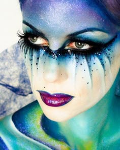 Fairy Fantasy Makeup, Alien Make-up, Carnaval Make-up, Fairy Make-up, Hair Fairy, Fantasy Make-up, Alien Makeup, Make Up Designs