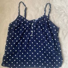 Old Navy Polka Dot Shirt S, Never Worn Polka Dot Shirt, Navy Tops, Old Navy, Polka Dots, Colorful Shirts, Navy, Womens Tops, Blue, Women Shopping