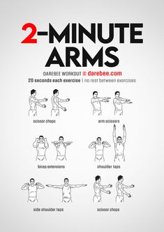 the instructions for how to do 2 minute arms