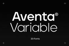 the logo for aventa variable font