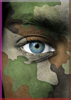 Camo Camouflage Face Paint, Camo Face Paint, Camouflage Makeup, Independence Day Images, Extreme Close Up, Face Painting Designs, Female Soldier, Fantasy Makeup, Eye Art